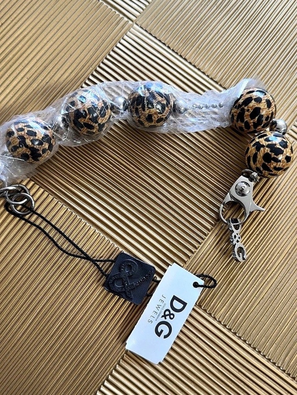 Dolce & Gabbana Leopard Print Key Holder NWT